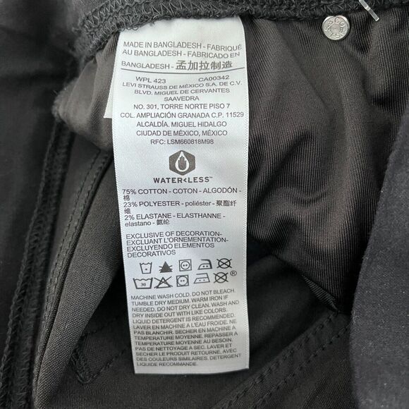 Levi's Signature Jeans Women 27 x 28 Black Pull-On Skinny High Rise Stretch NEW - Picture 9 of 13
